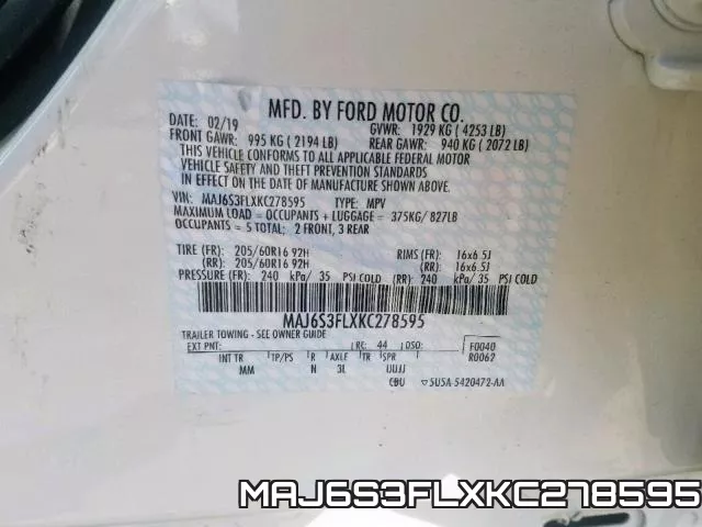 MAJ6S3FLXKC278595