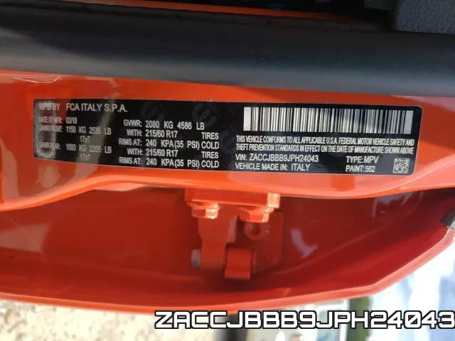 ZACCJBBB9JPH24043