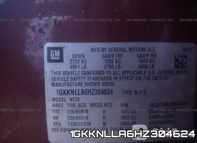 1GKKNLLA6HZ304624