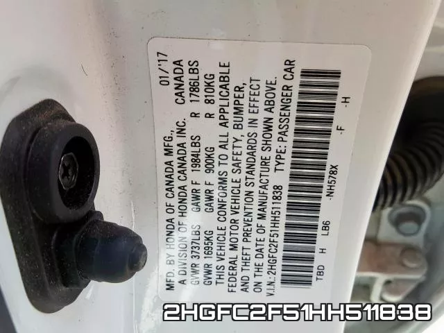 2HGFC2F51HH511838