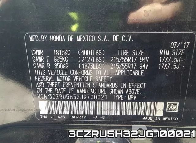 3CZRU5H32JG700021