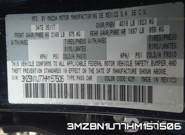 3MZBN1U77HM157506