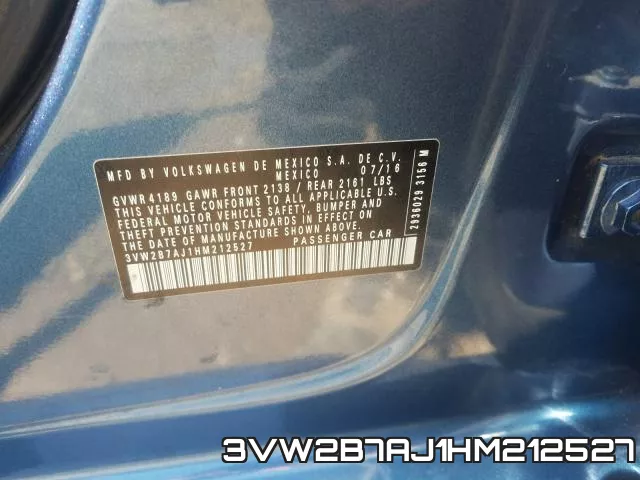 3VW2B7AJ1HM212527