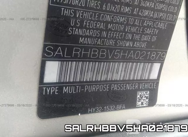 SALRHBBV5HA021879