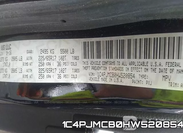 1C4PJMCB0HW520854