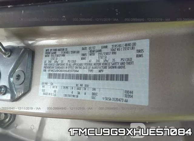 1FMCU9G9XHUE57084