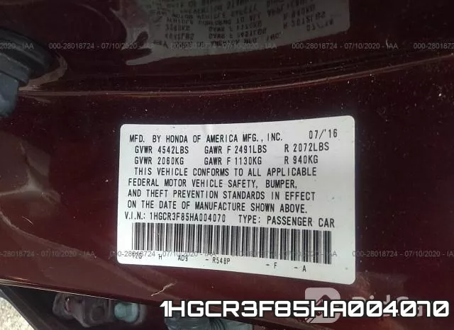 1HGCR3F85HA004070