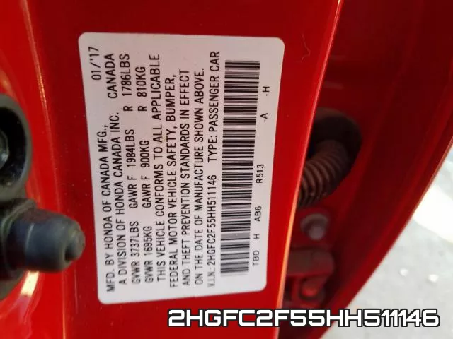 2HGFC2F55HH511146