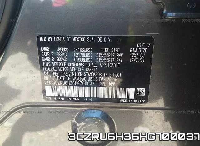3CZRU6H36HG700037