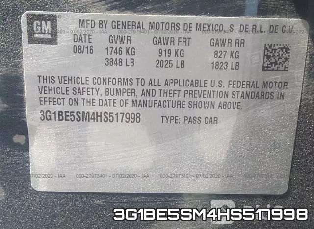 3G1BE5SM4HS517998