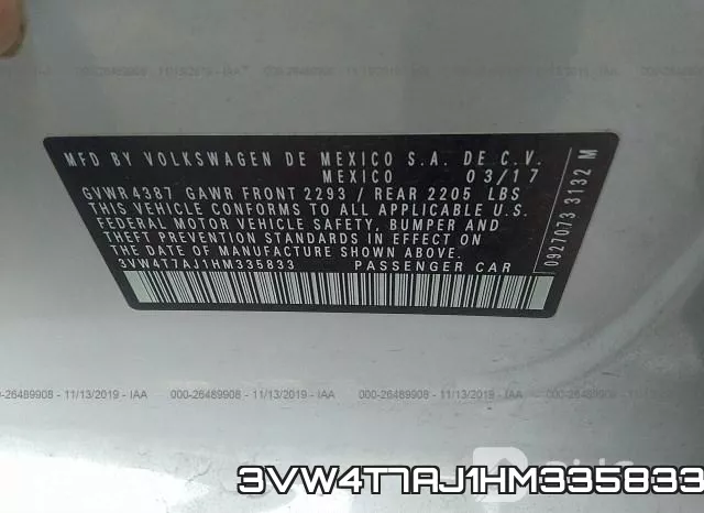 3VW4T7AJ1HM335833
