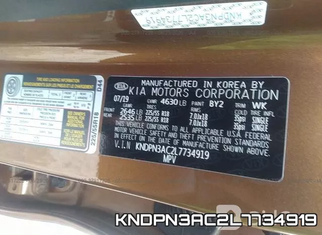 KNDPN3AC2L7734919