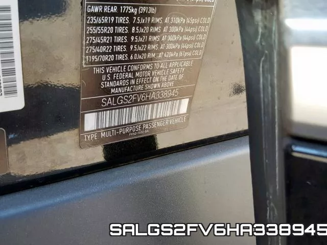 SALGS2FV6HA338945