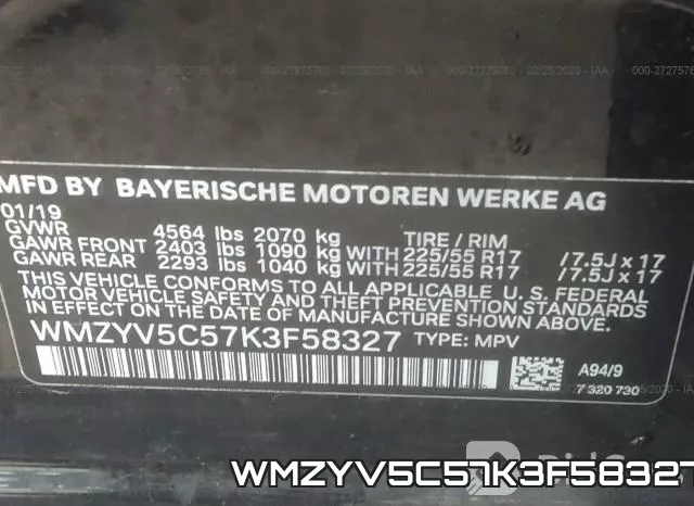 WMZYV5C57K3F58327
