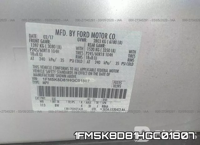 1FM5K8D81HGC01807