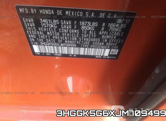 3HGGK5G6XJM709499