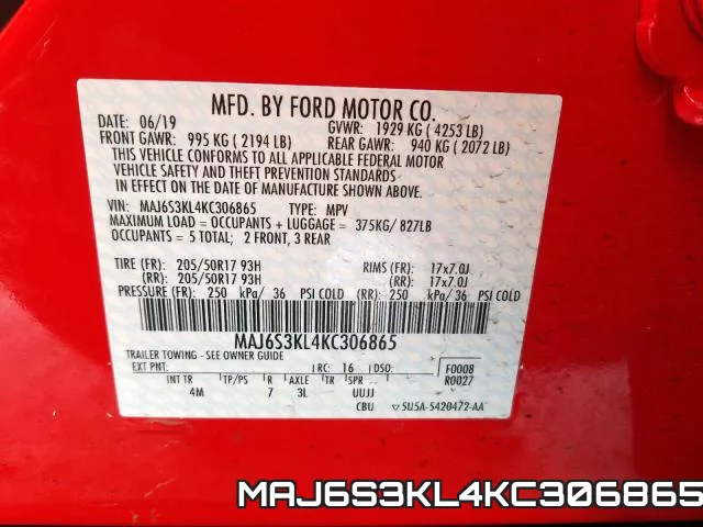 MAJ6S3KL4KC306865