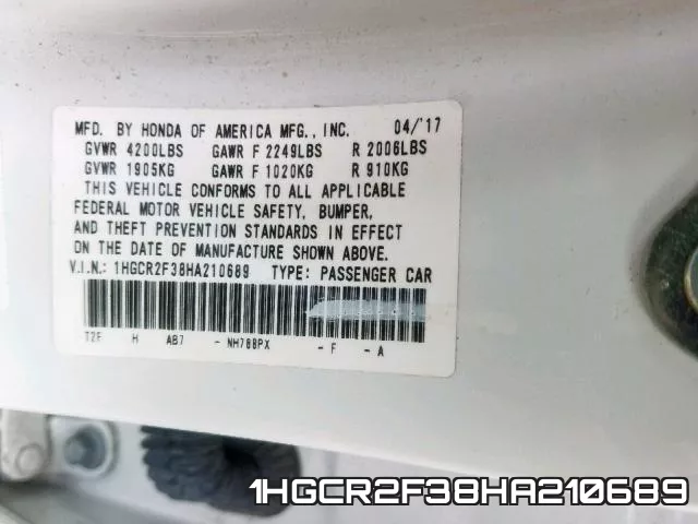 1HGCR2F38HA210689