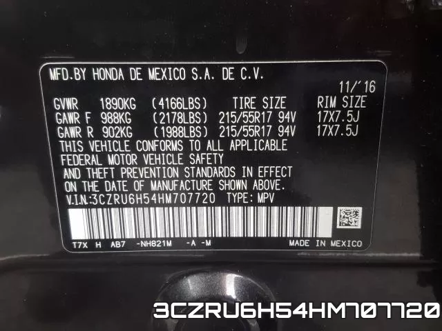 3CZRU6H54HM707720