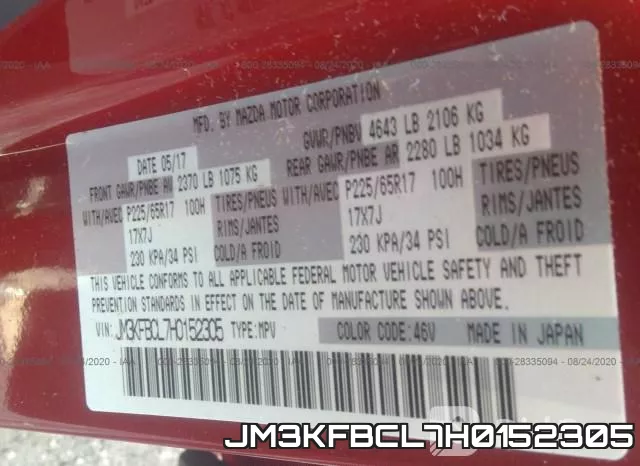 JM3KFBCL7H0152305