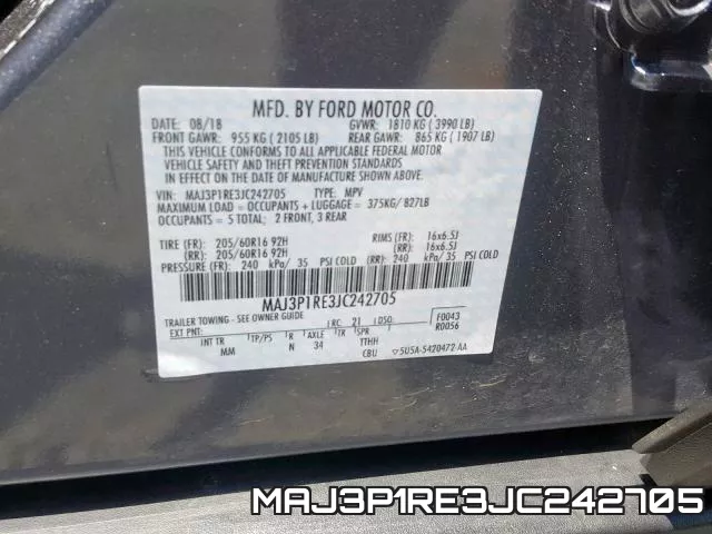 MAJ3P1RE3JC242705
