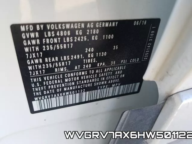 WVGRV7AX6HW501122
