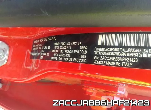 ZACCJABB6HPF21423