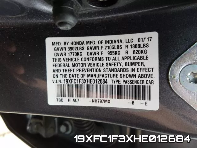 19XFC1F3XHE012684
