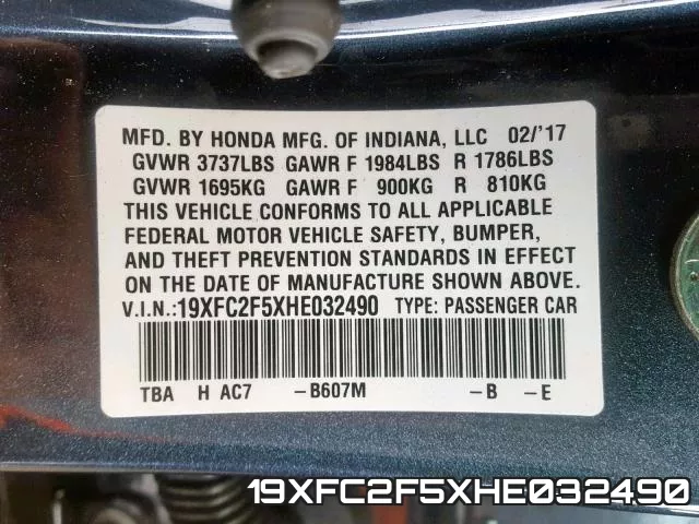 19XFC2F5XHE032490