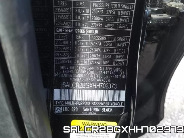 SALCR2BGXHH702373