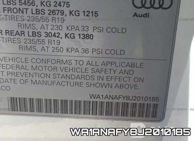 WA1ANAFY8J2010185