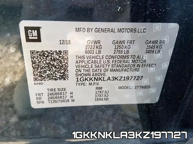 1GKKNKLA3KZ197727