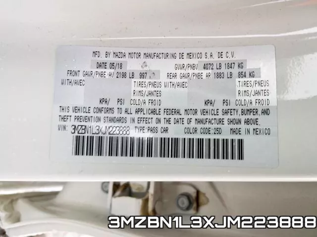 3MZBN1L3XJM223888
