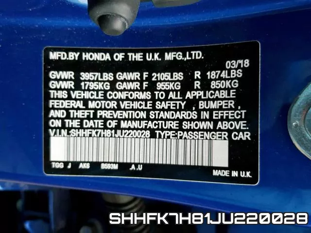 SHHFK7H81JU220028