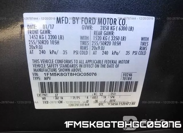 1FM5K8GT8HGC05076