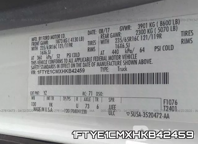1FTYE1CMXHKB42459