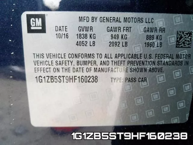 1G1ZB5ST9HF160238