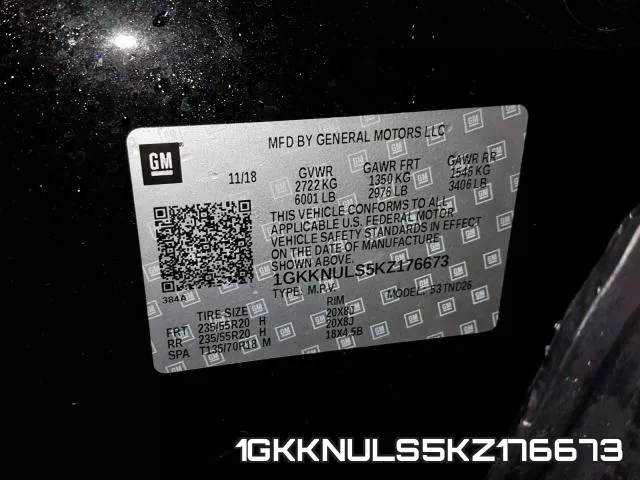 1GKKNULS5KZ176673