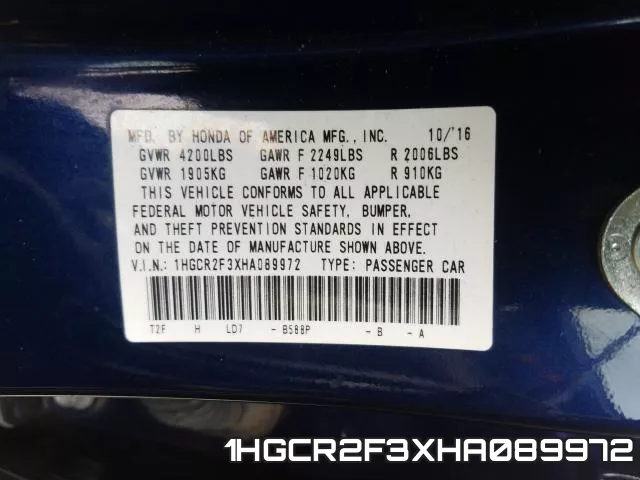 1HGCR2F3XHA089972