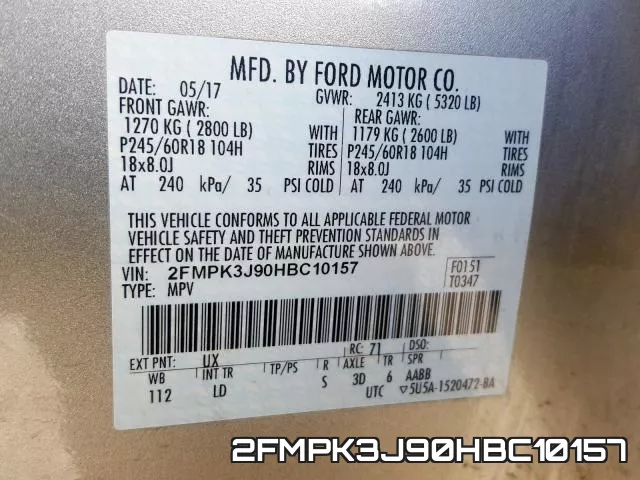 2FMPK3J90HBC10157