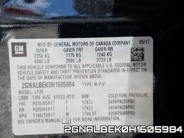 2GNALBEK0H1605984