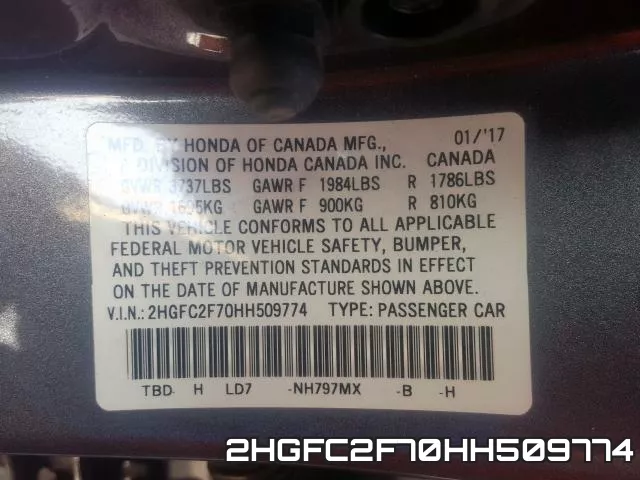 2HGFC2F70HH509774
