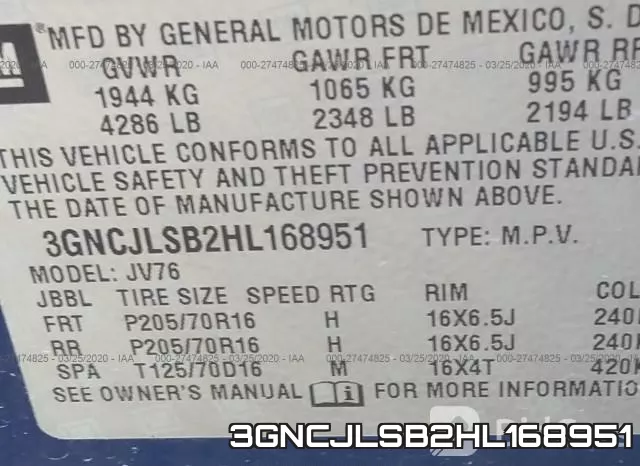 3GNCJLSB2HL168951