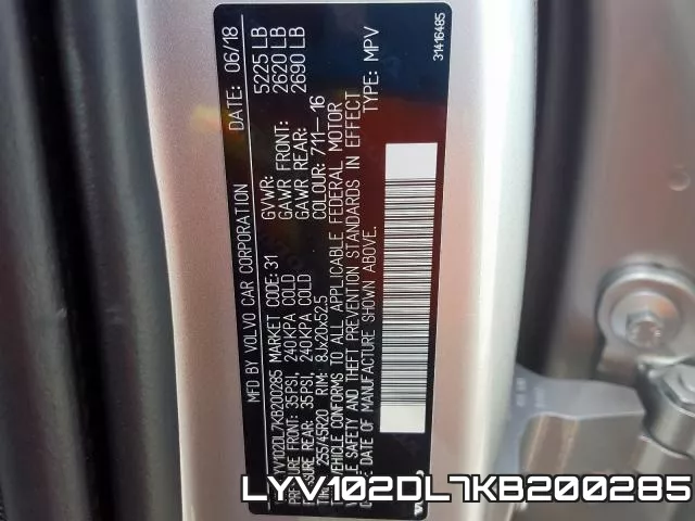 LYV102DL7KB200285