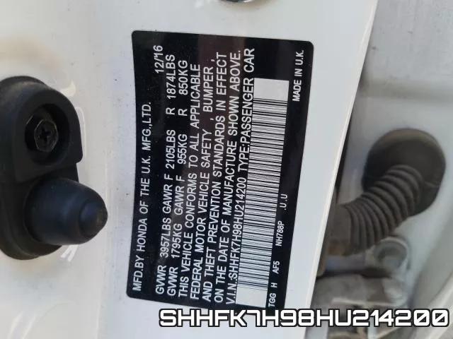 SHHFK7H98HU214200