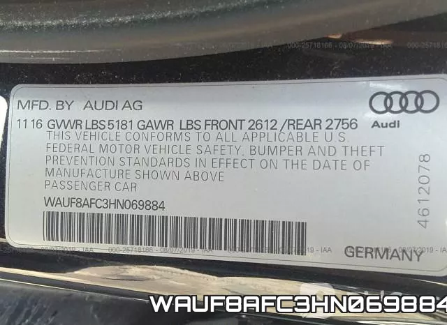WAUF8AFC3HN069884