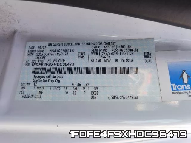 1FDFE4FSXHDC36473