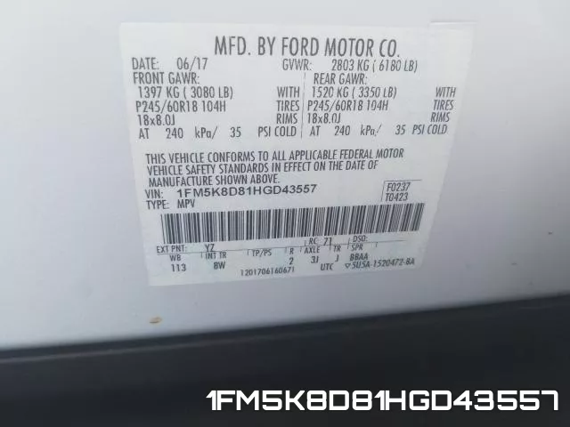 1FM5K8D81HGD43557