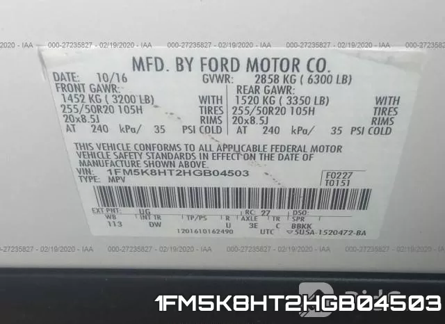 1FM5K8HT2HGB04503