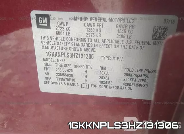 1GKKNPLS3HZ131306